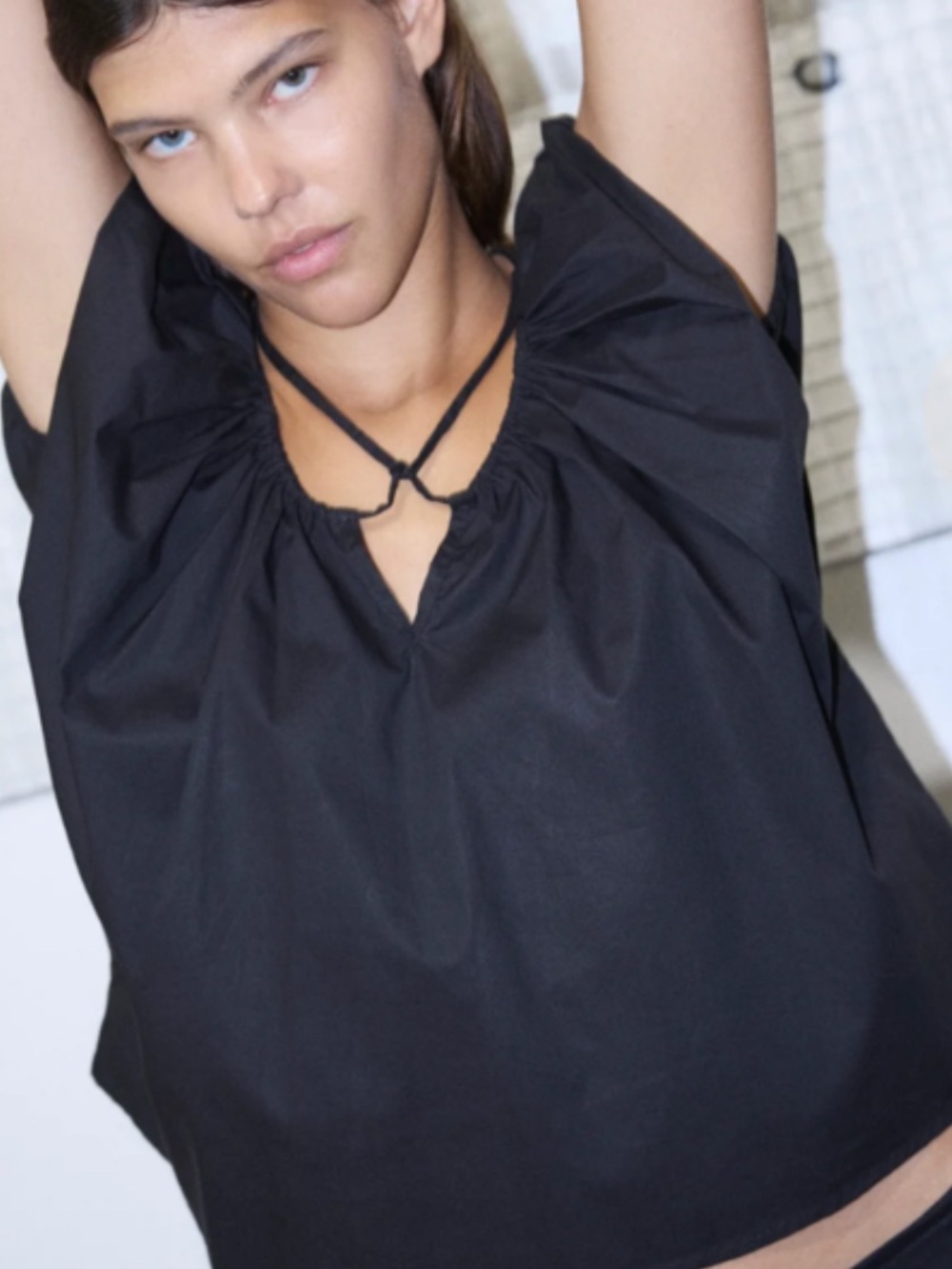 Deiji Studios One Panel Top, Black, S